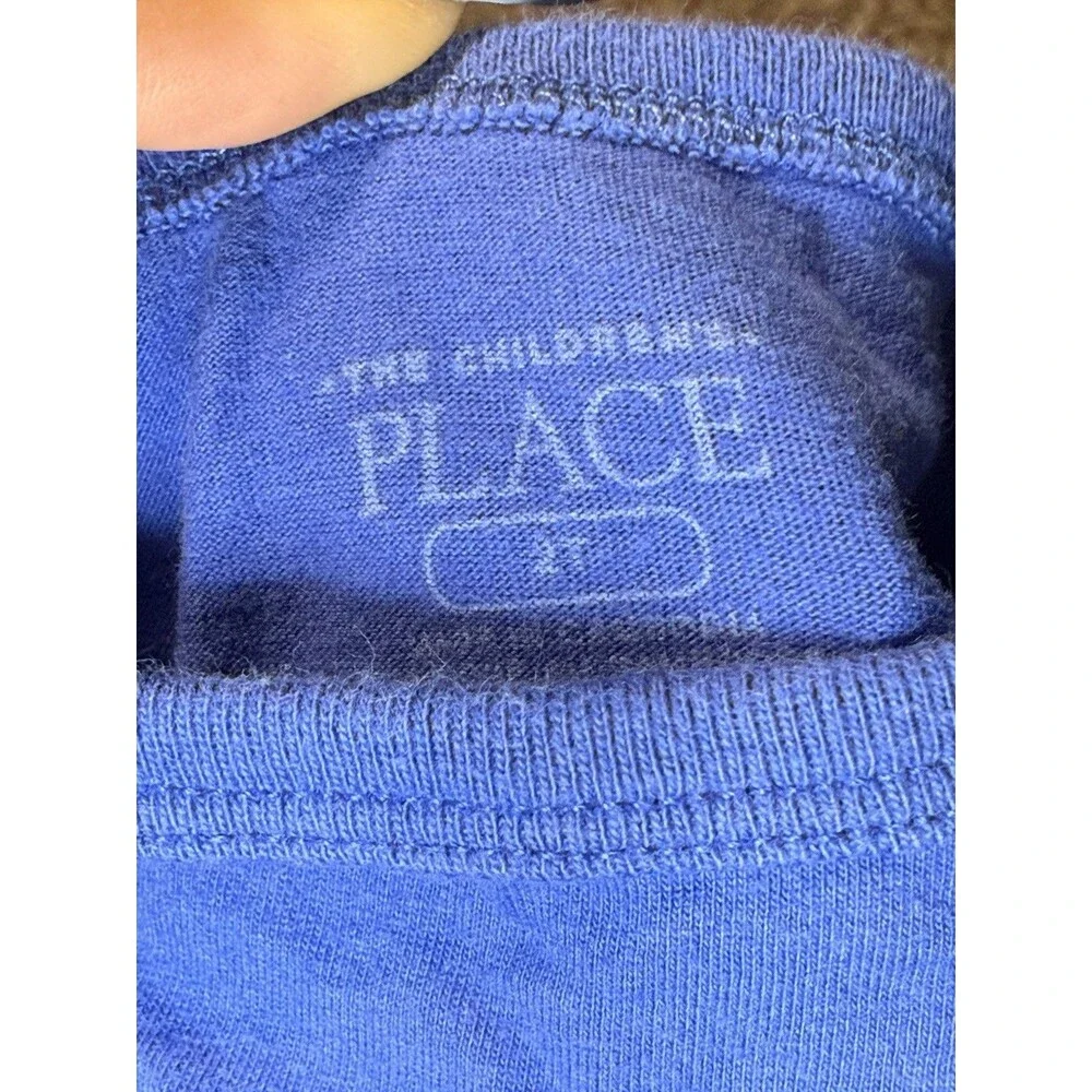 The Childrens Place Toddler Boy 2T Blue Kid Power Graphic T Shirt Short